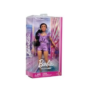 Barbie‎ Deluxe Style Doll #8 in Metallic Purple Top And Shorts Set
